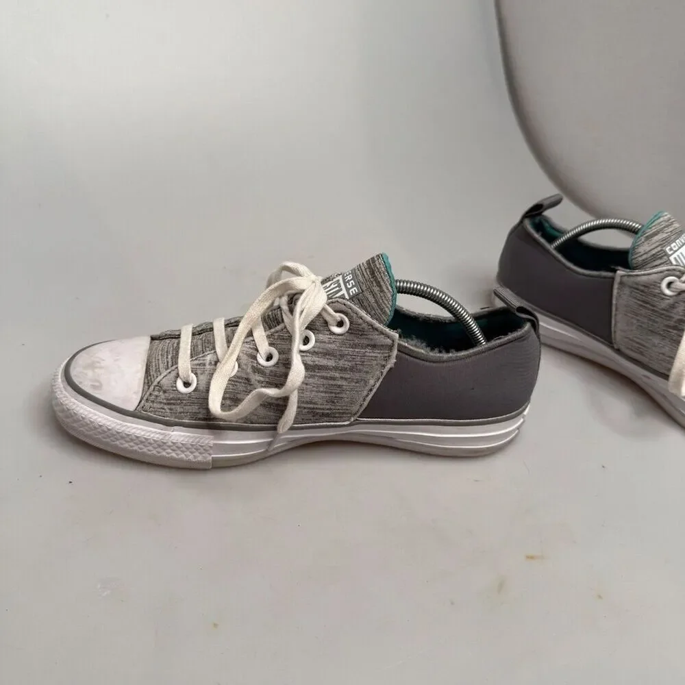 Converse All Star Low Top Gray Teal Padded Tongue Sneakers 553277C US 7 EU 37.5